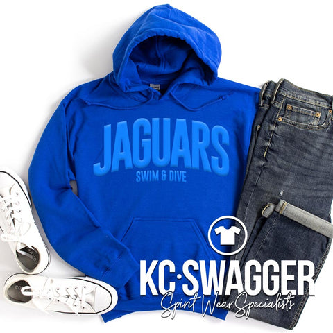 BSSHS GIRLS SWIM AND DIVE ROYAL PUFF GILDAN HOODIE