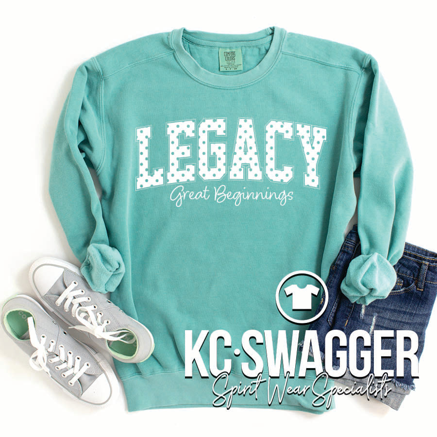 GREAT BEGINNINGS SEAFOAM COMFORT COLORS SWEATSHIRT