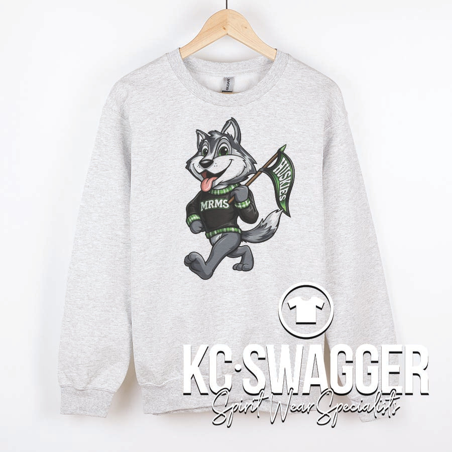 MRMS HUSKIES ASH GILDAN SWEATSHIRT