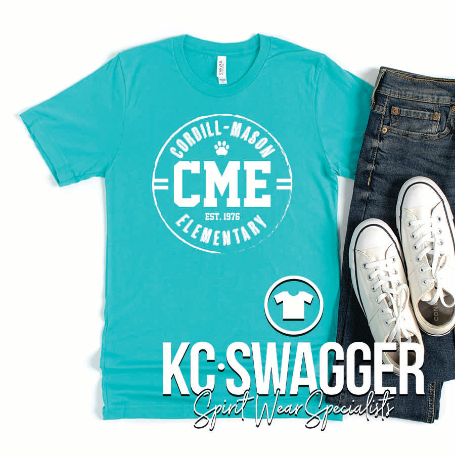 CME COUGARS TEAL BELLA CANVAS TEE