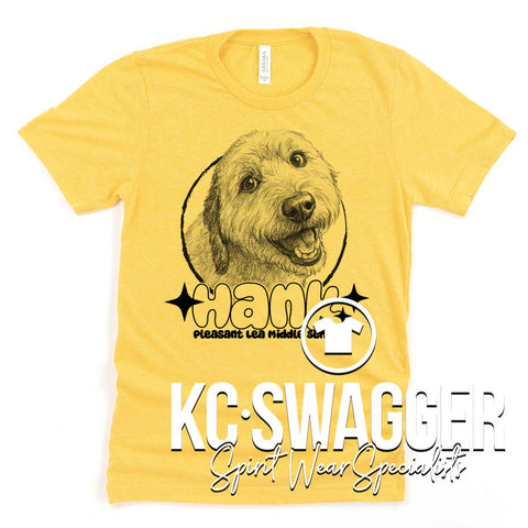 PLMS TIGERS HANK HEATHER YELLOW GOLD BELLA CANVAS TEE