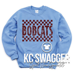 WBE BOBCATS LIGHT BLUE PORT AND CO SWEATSHIRT