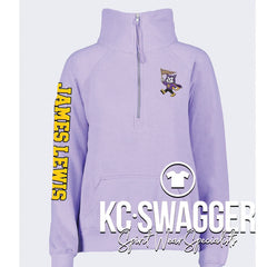JLE SUPERCATS ORCHID GIRLS AND LADIES ENZA HALF ZIP FLEECE