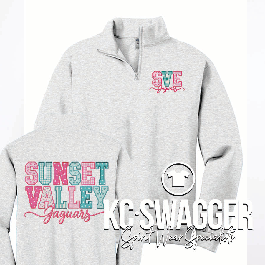SVE JAGUARS ASH JERZEES QUARTER ZIP SWEATSHIRT