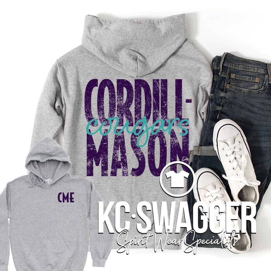 CME COUGARS SPORT GRAY GILDAN HOODIE