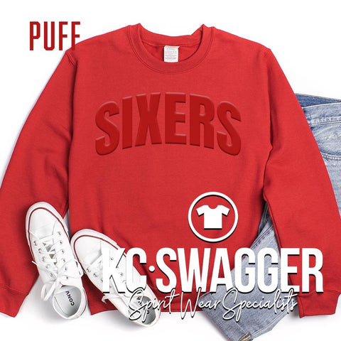 SIXERS BASKETBALL RED GILDAN SWEATSHIRT