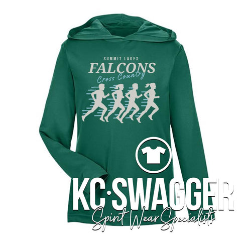 SLMS XC FOREST PERFORMANCE HOODED SHIRT