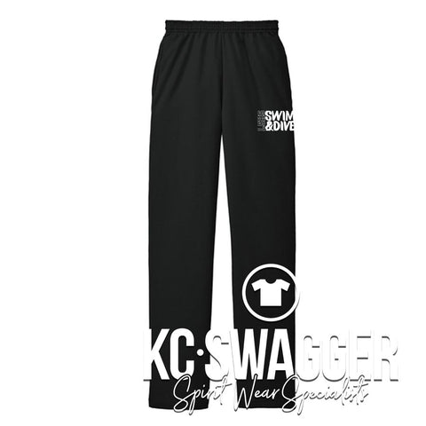 LSHS GIRLS SWIM AND DIVE BLACK PORT AND CO SWEATPANTS