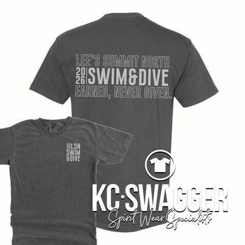 LSN BOYS SWIM AND DIVE PEPPER COMFORT COLORS TEE
