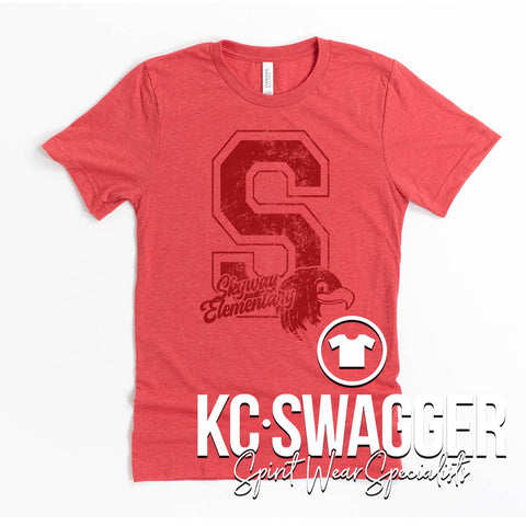SKYWAY EAGLES HEATHER RED BELLA CANVAS TEE