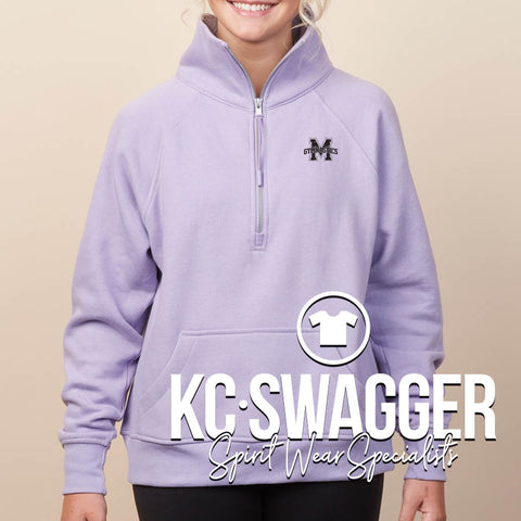 MERCURY GYMNASTICS LAVENDER ENZA LADIES HALF ZIP (ADULT ONLY)