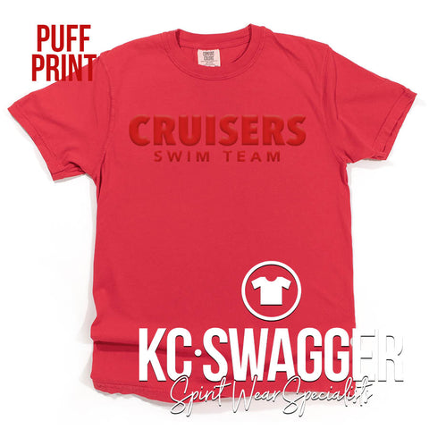 LAKEWOOD CRUISERS RED COMFORT COLORS TEE (ADULT ONLY)