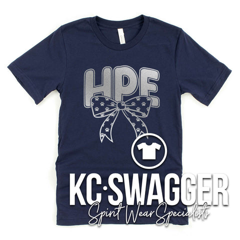 HPE HUSKIES NAVY BELLA CANVAS TEE