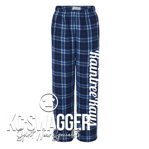 RAINTREE RAYS NAVY PLAID FLANNEL PANTS