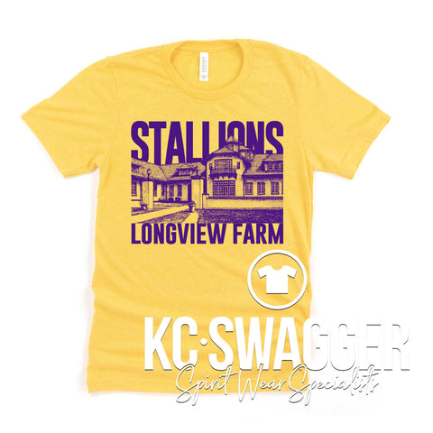 LFE STALLIONS HEATHER YELLOW GOLD BELLA CANVAS TEE