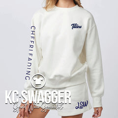 LSW CHEER LINEN ENZA LADIES BOXY CREWNECK SWEATSHIRT
