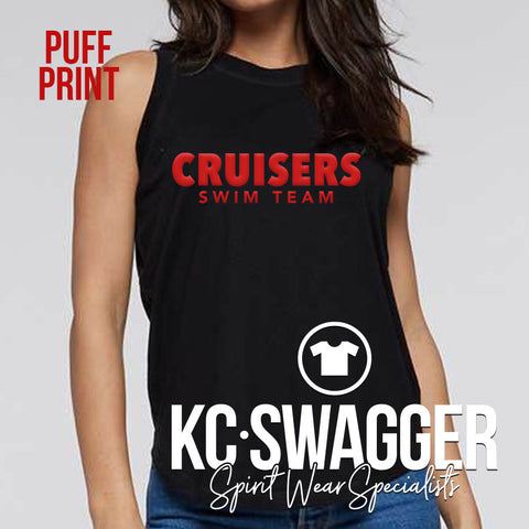 LAKEWOOD CRUISERS BLACK LAT GIRLS AND LADIES RELAXED FINE JERSEY TANK