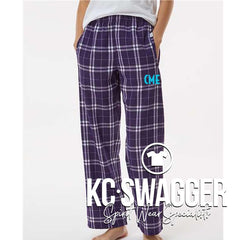 CME COUGARS PURPLE PLAID FLANNEL PANTS