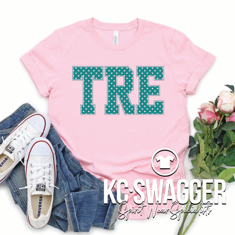 TRE TIMBERWOLVES PINK BELLA CANVAS TEE