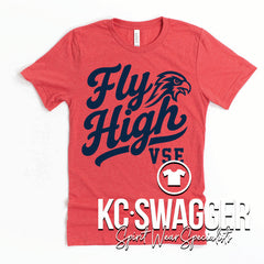 VSE FALCONS HEATHER RED BELLA CANVAS TEE
