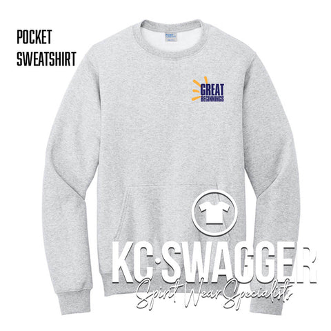 GREAT BEGINNINGS ASH PORT AND CO POCKET SWEATSHIRT