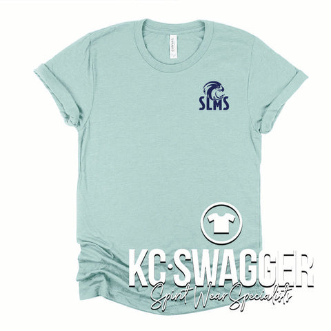 SLMS FALCONS DUSTY BLUE BELLA CANVAS TEE