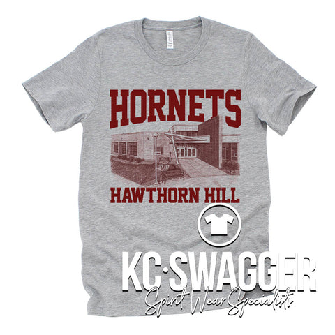 HHE HORNETS ATHLETIC HEATHER BELLA CANVAS TEE