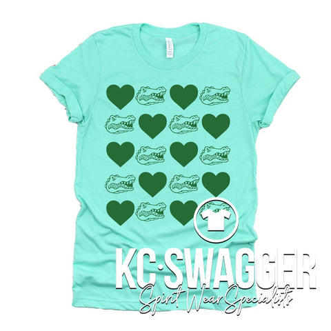 DWMS GATORS HEATHER MINT BELLA CANVAS TEE