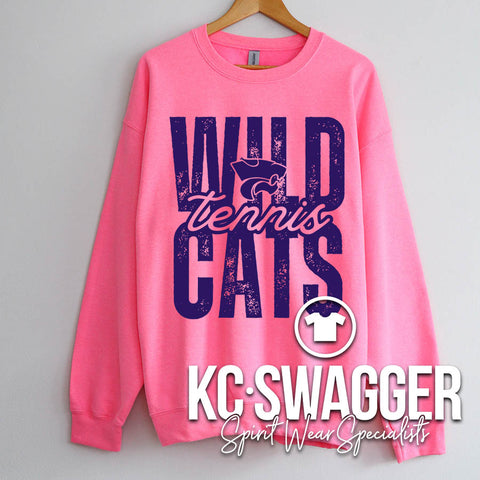 BSHS GIRLS TENNIS NEON PINK SWEATSHIRT