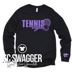 BSHS GIRLS TENNIS BLACK LONG SLEEVE BELLA CANVAS TEE