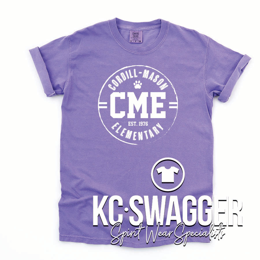 CME COUGARS VIOLET COMFORT COLORS TEE