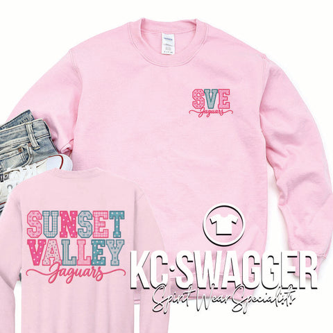 SVE JAGUARS PINK PORT AND CO SWEATSHIRT
