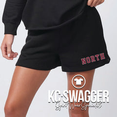LSN SOFTBALL BLACK ENZA LADIES FLEECE SHORTS