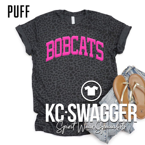WBE BOBCATS SPOTTED PRINT LAT TEE
