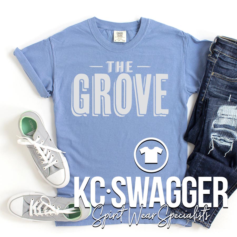 HGE HAWKS BLUE JEAN COMFORT COLORS TEE