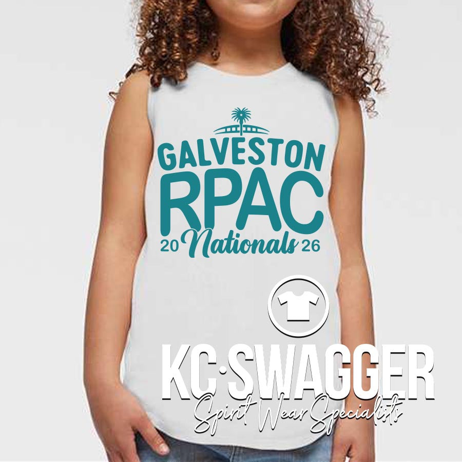 RPAC NATIONALS WHITE LAT GIRLS AND LADIES RELAXED FINE JERSEY TANK