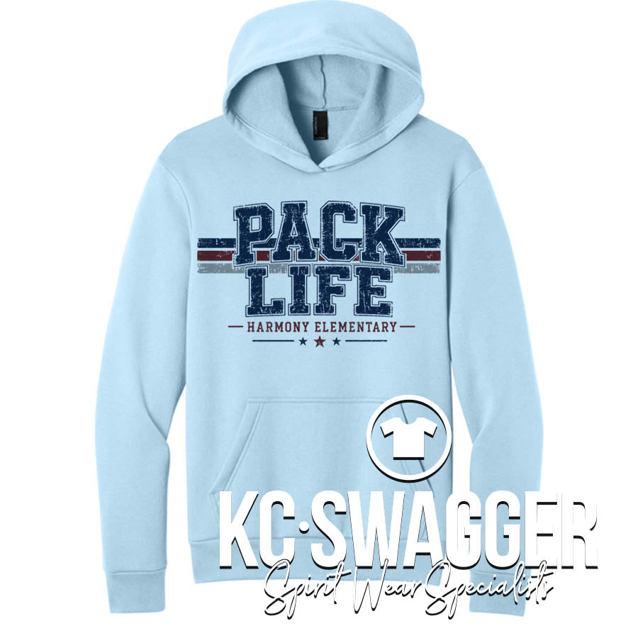 HES HUSKIES ICE BLUE PORT AND CO HOODIE