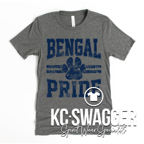 MLE BENGALS DEEP HEATHER BELLA CANVAS TEE