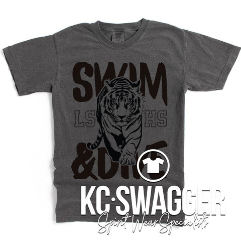 LSHS GIRLS SWIM AND DIVE PEPPER COMFORT COLORS TEE