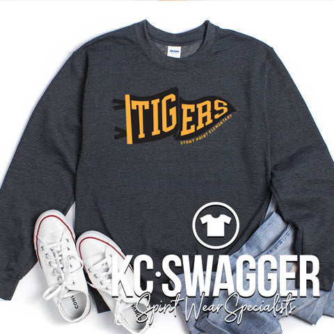 SPE TIGERS HEATHER CHARCOAL GILDAN SWEATSHIRT