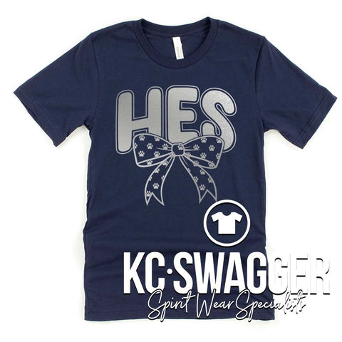 HES HUSKIES NAVY BELLA CANVAS TEE