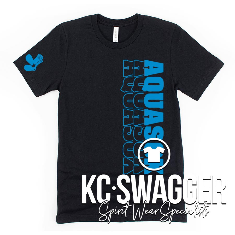 AQUASOX BLACK BELLA CANVAS TEE