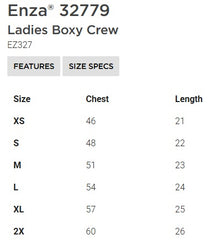 LSHS GIRLS LACROSSE BLACK ENZA LADIES BOXY CREWNECK SWEATSHIRT