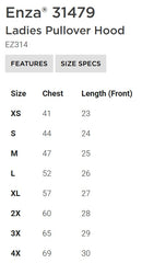 LSHS CHEER BUTTER LADIES ENZA PULLOVER HOODIE