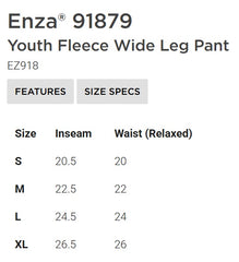 J31 DANCE LINEN ENZA GIRLS AND LADIES WIDE LEG SWEATPANTS