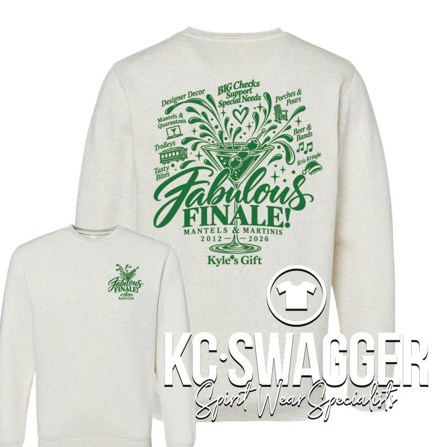 2026 MANTLES AND MARTINIS HEATHER NATURAL LAT ELEVATED FLEECE SWEATSHIRT