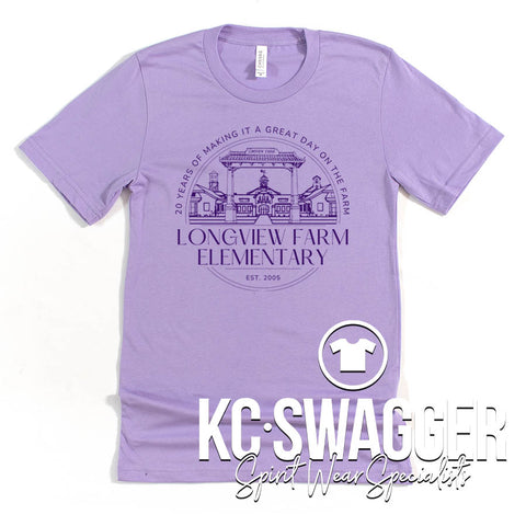 LFE ANNIVERSARY LAVENDER BELLA CANVAS TEE