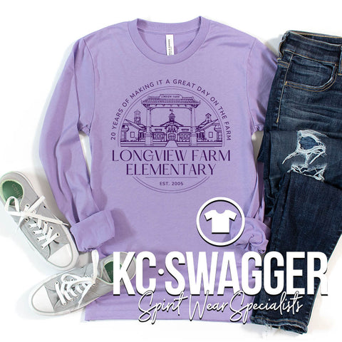 LFE ANNIVERSARY LAVENDER LONG SLEEVE BELLA CANVAS TEE
