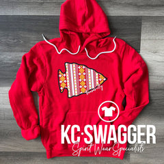 KC RED ARROWHEAD HOODIE KCSWAG