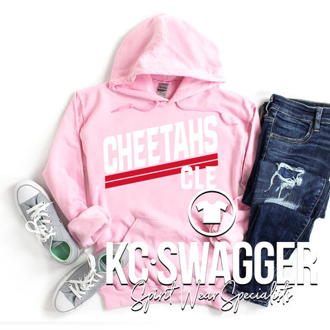CLE CHEETAHS PINK HOODIE